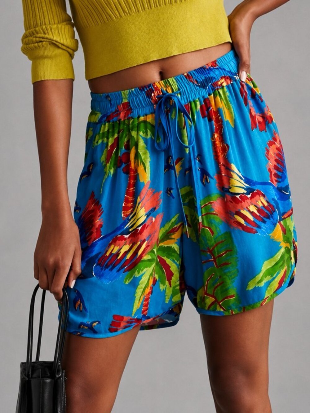 Farm Rio Sunny Day Unisex Shorts — Size M — Tropical Linen Blend